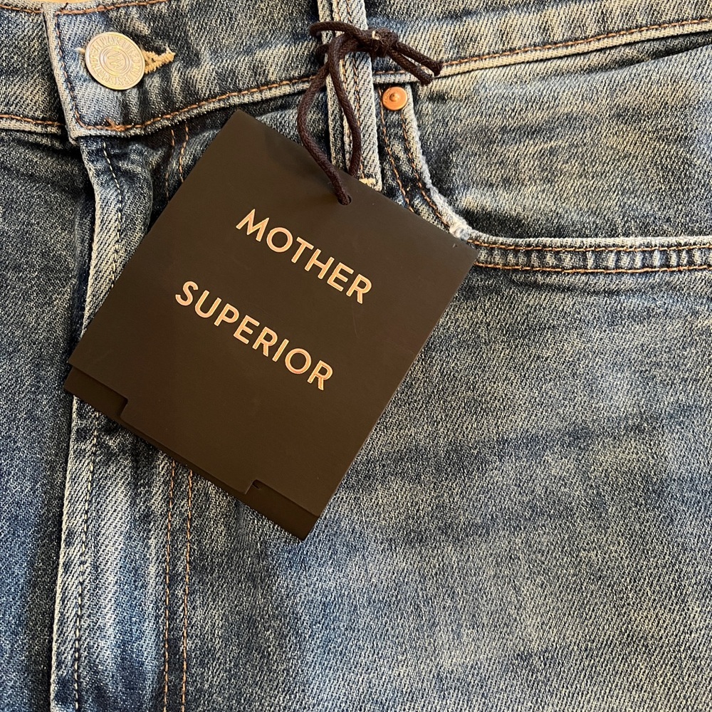 MOTHER Superior High-Rise Jeans in Light Blue Denim